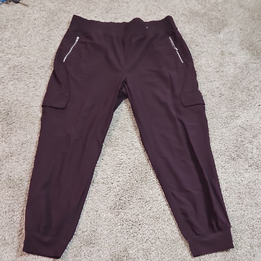 Maroon Jogger Pants with Zipper Pockets Old Navy